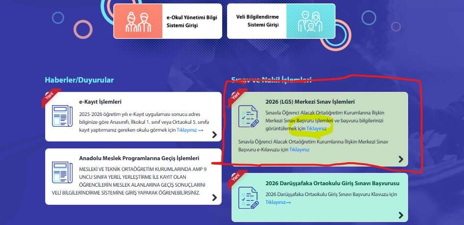 LGS Başvuru Ekranı Açıldı, Adım Adım LGS Başvuru Rehberi 2